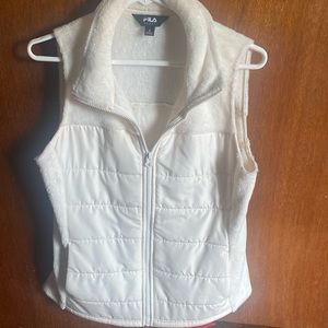Women’s / Jr’s Small Fila Cream Vest Full zip